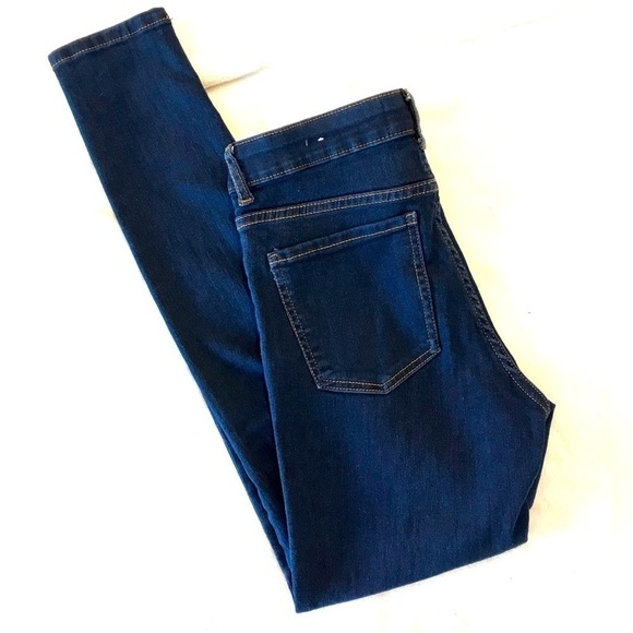 Mango Jane Straight Leg Skinny Dark Wash Jeans size 4 - Picture 3 of 13